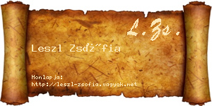 Leszl Zsófia névjegykártya